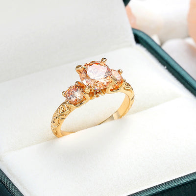 Women's European And American Minority Fashion Jewelry Gold-plated Ring