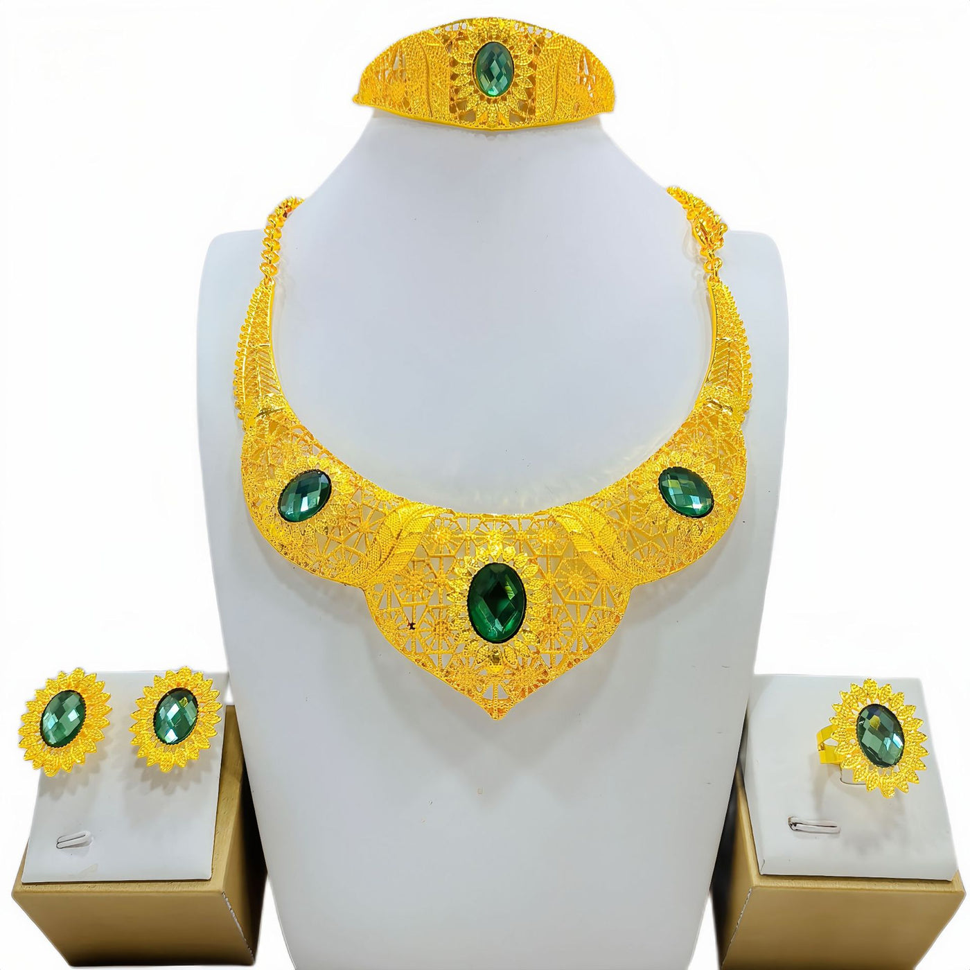 Women's Fashionable Golden New Jewelry Set Decorations