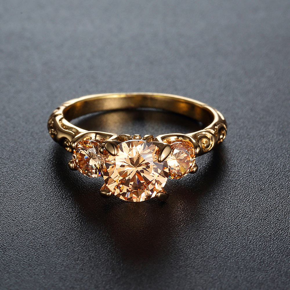 Women's European And American Minority Fashion Jewelry Gold-plated Ring
