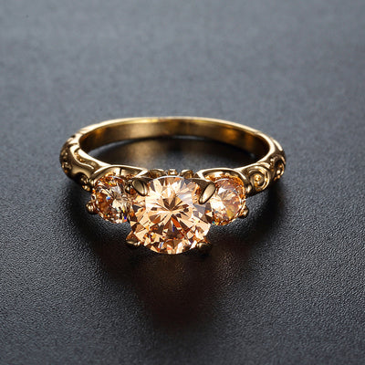 Women's European And American Minority Fashion Jewelry Gold-plated Ring