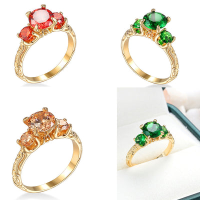 Women's European And American Minority Fashion Jewelry Gold-plated Ring