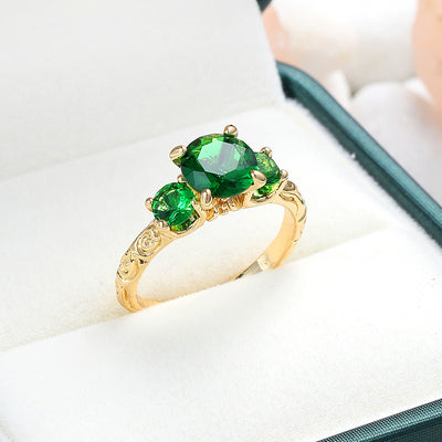 Women's European And American Minority Fashion Jewelry Gold-plated Ring